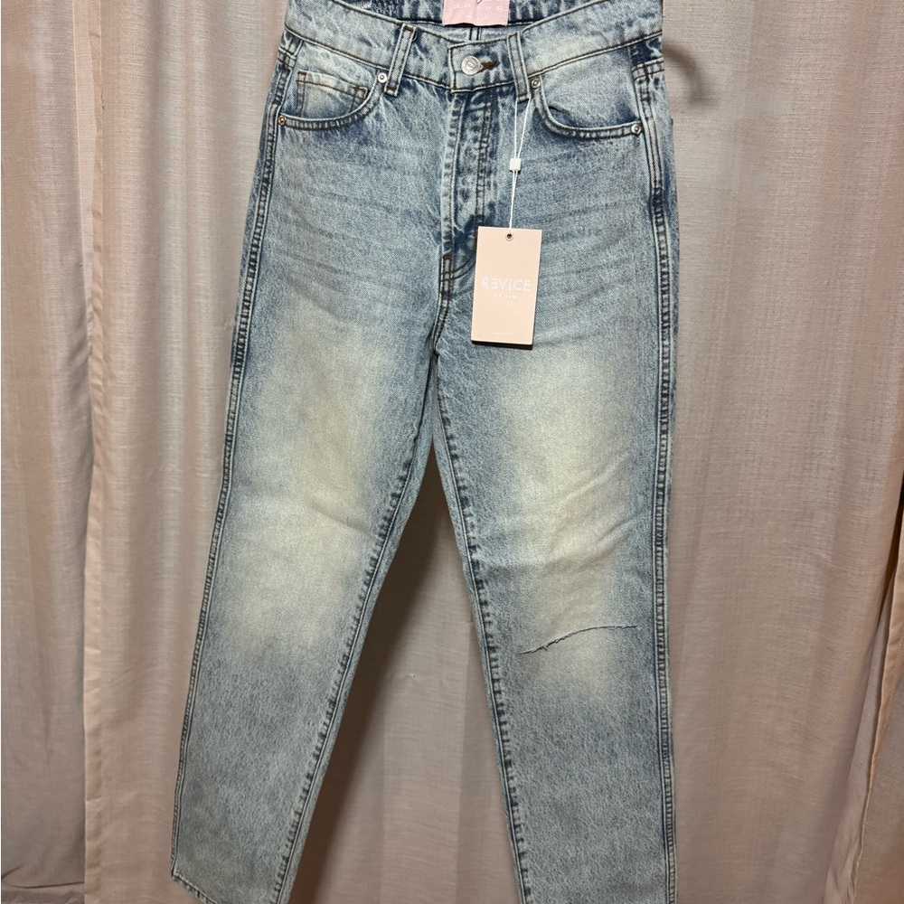 REVICE Light Blue Straight Leg Jeans